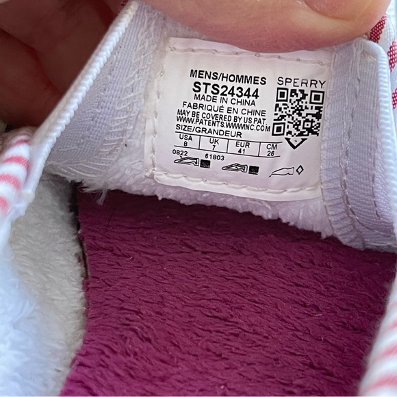 Brooks Brothers + Sperry Striped Slip-On Shoes with Logo Mens 8 Womens 9.5 - Picture 5 of 9